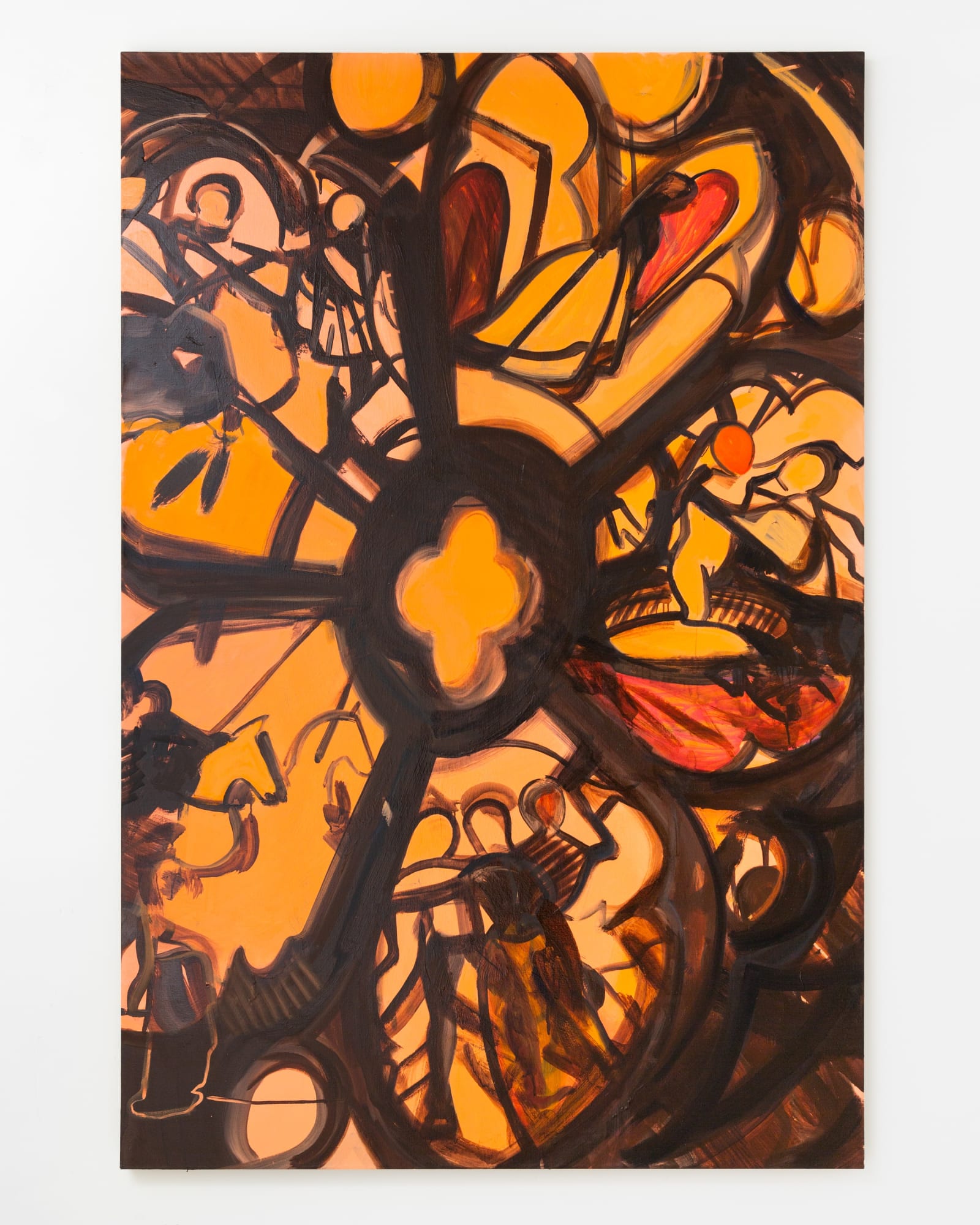 Rosettes 6, 2021, oil on linen, 183 x 122 cm | 72 x 48 in