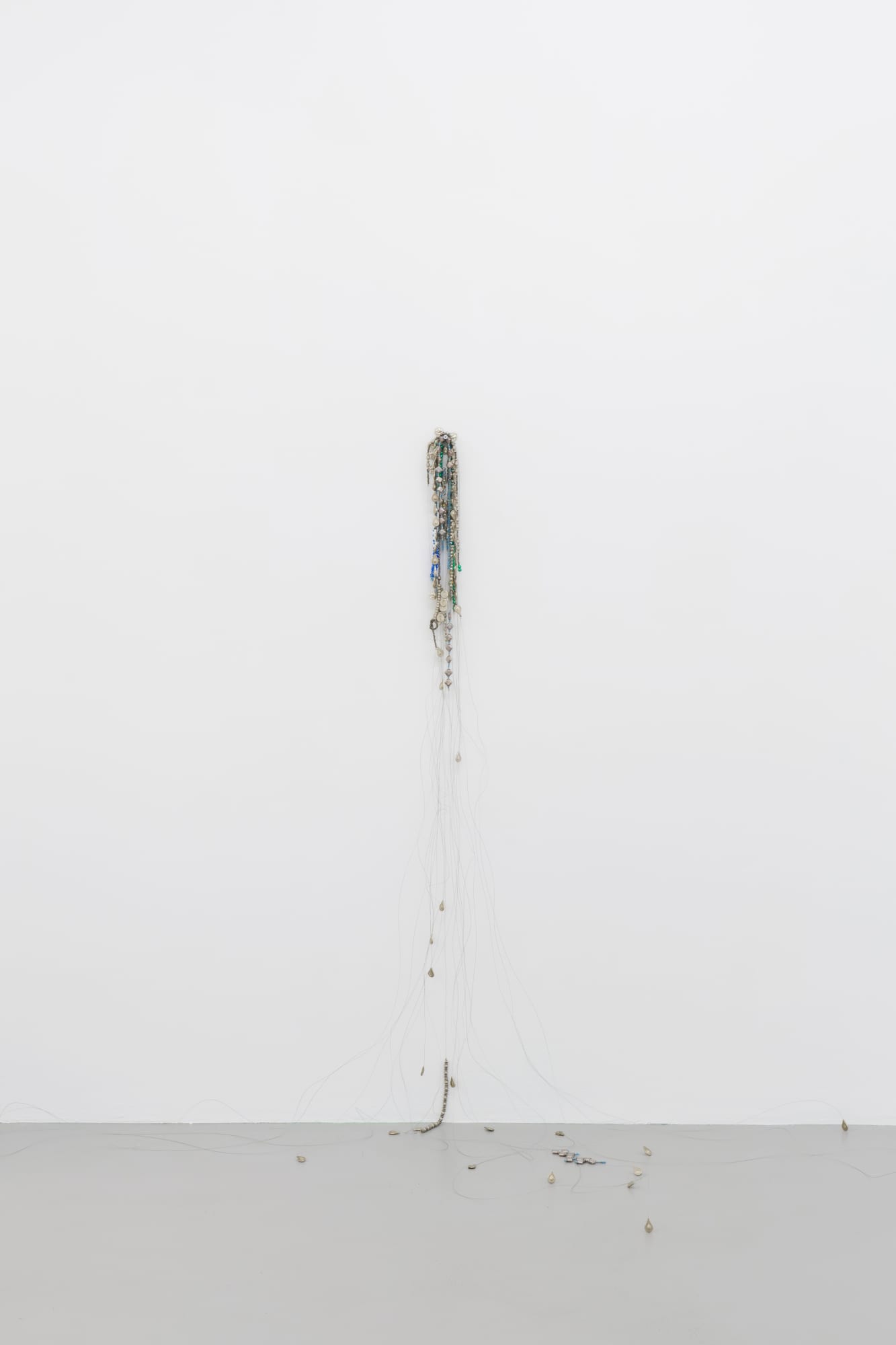 Untitled, 2022, wire and glass beads, dimensions variable