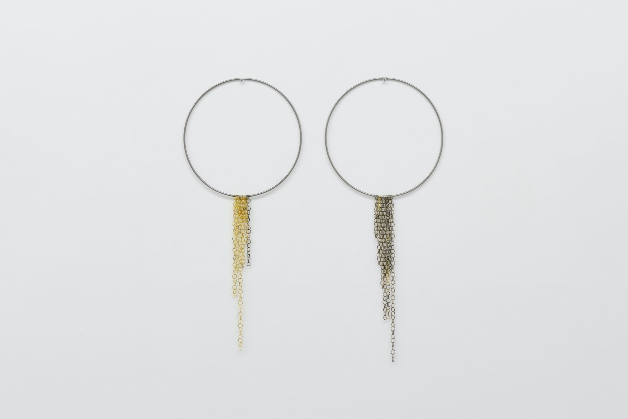 key chain brass + key chain bronze, 2022, metal, brass, bronze, 58 x 54 cm