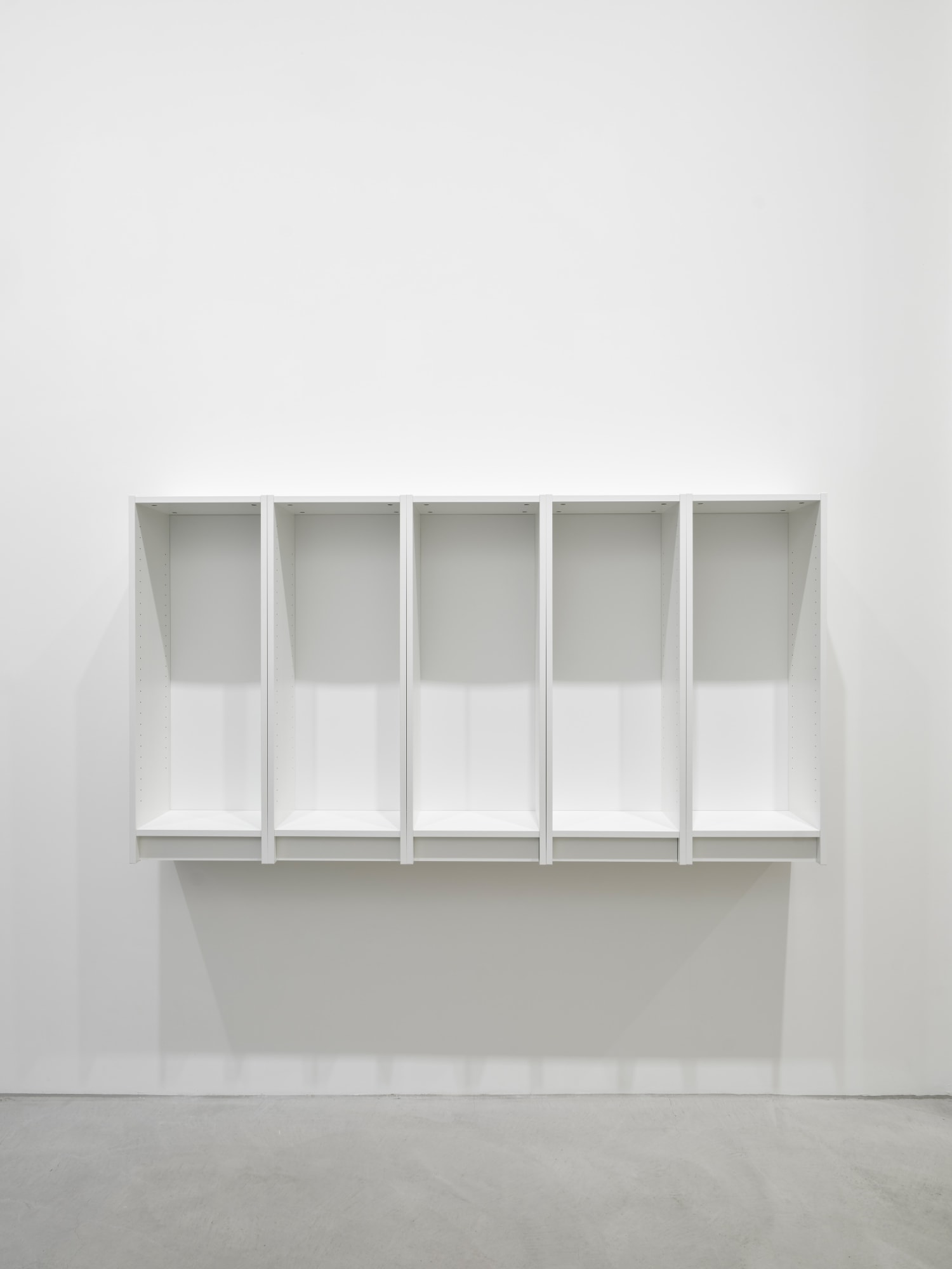 Sehr Konsequent, 2024, Particleboard, Paper foil, Plastic edging, Fibreboard, Paint, 106 x 200 x 28 cm