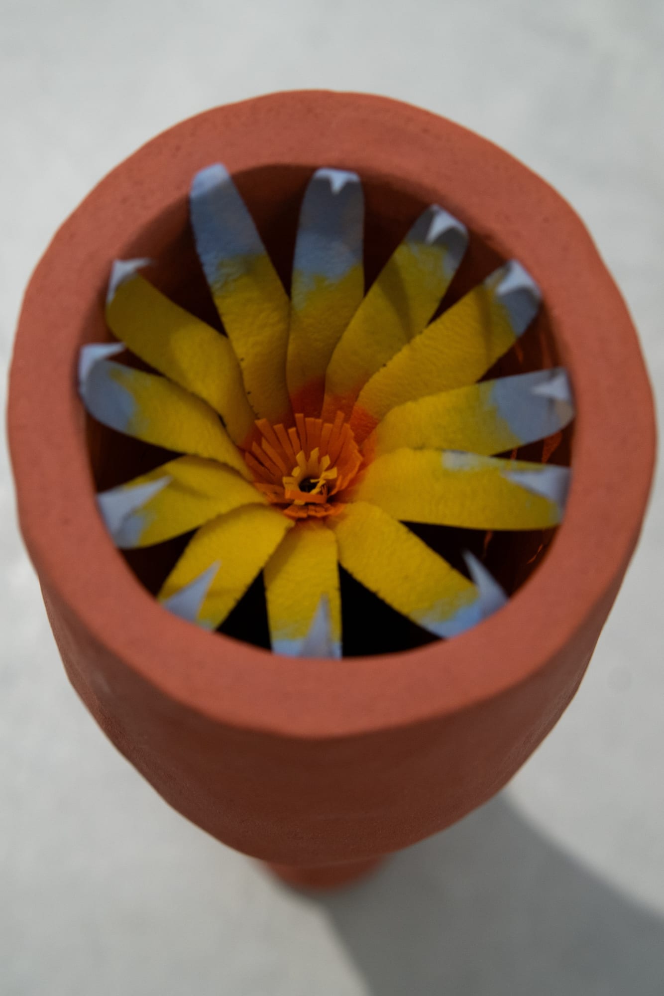 Detail, Metaphytosis (perna suada), 2024, burned clay, shape-memory polymer, wire, 42.5 x 36 x 27 cm