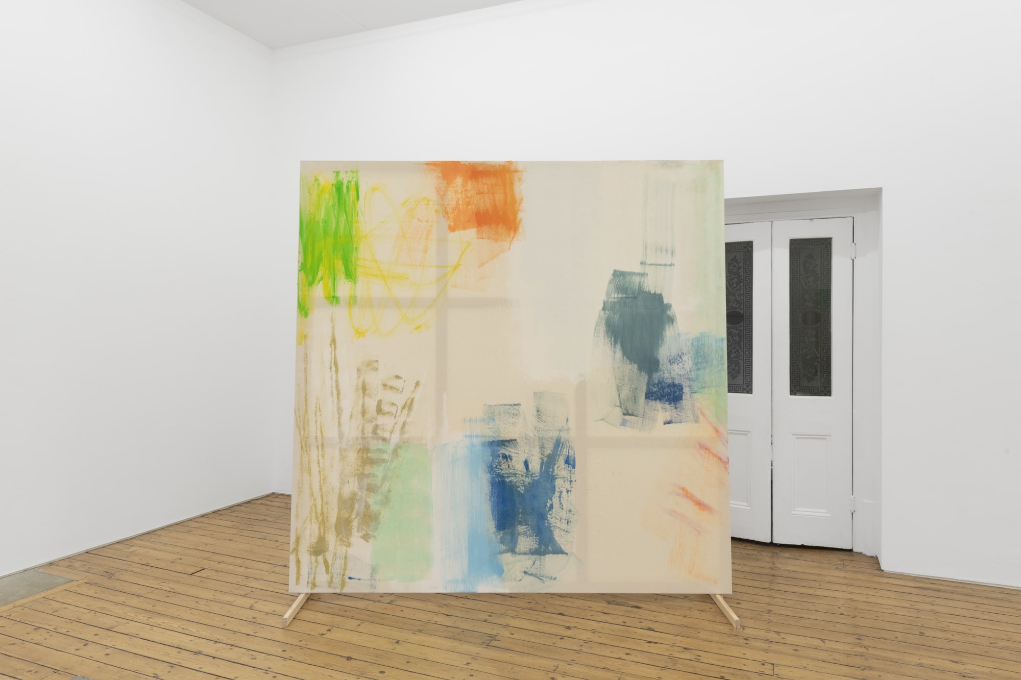 Renée Levi, Maude, 2023, acrylic on cotton, 230 x 230 cm