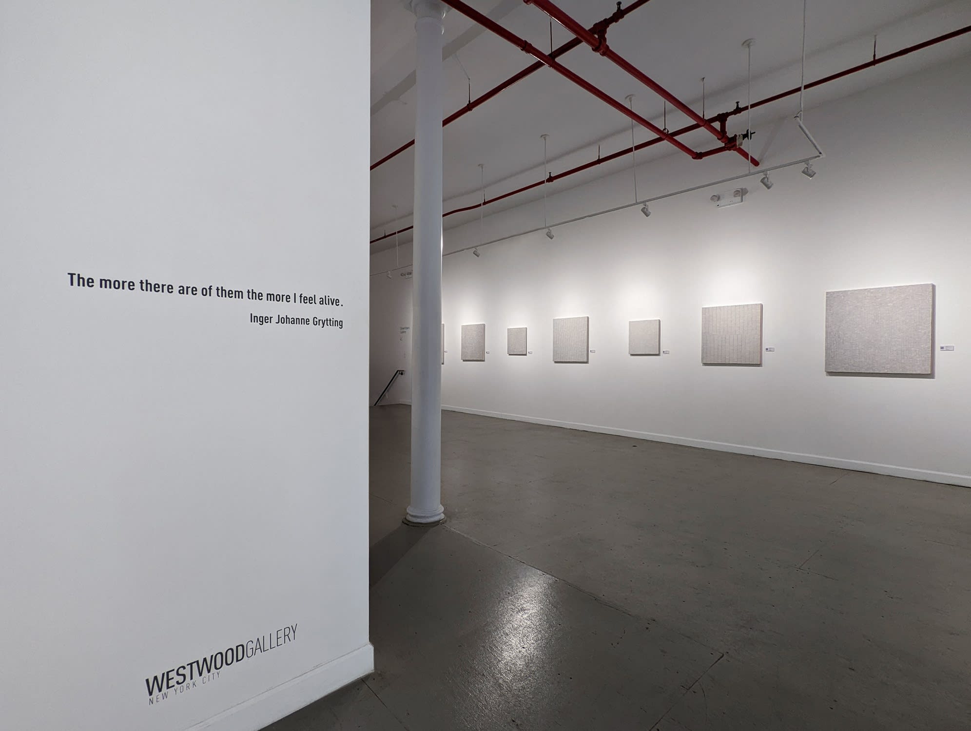 Installation view of our 2022 exhibition Inger Johanne Grytting: Life Lines at Westwood Gallery NYC