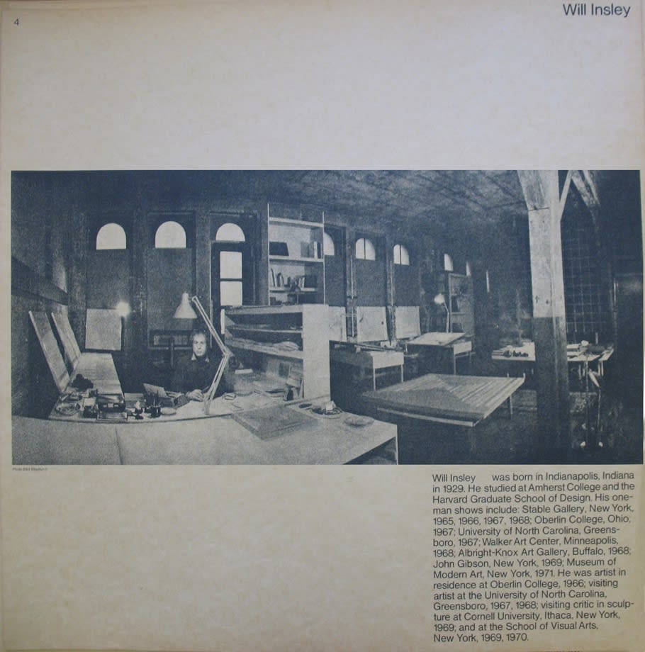 eliot elisofon, will insley in his studio, 1971