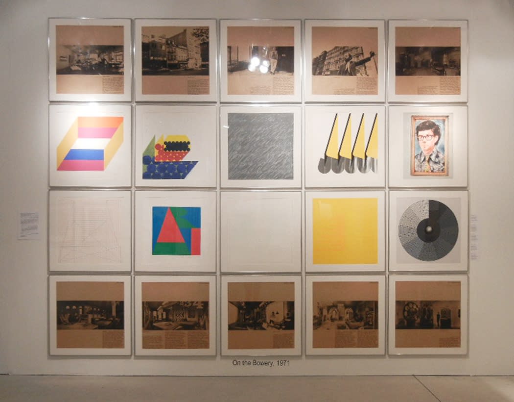 Installation view of 2012 exhibition "On The Bowery, 1971" at Westwood Gallery NYC