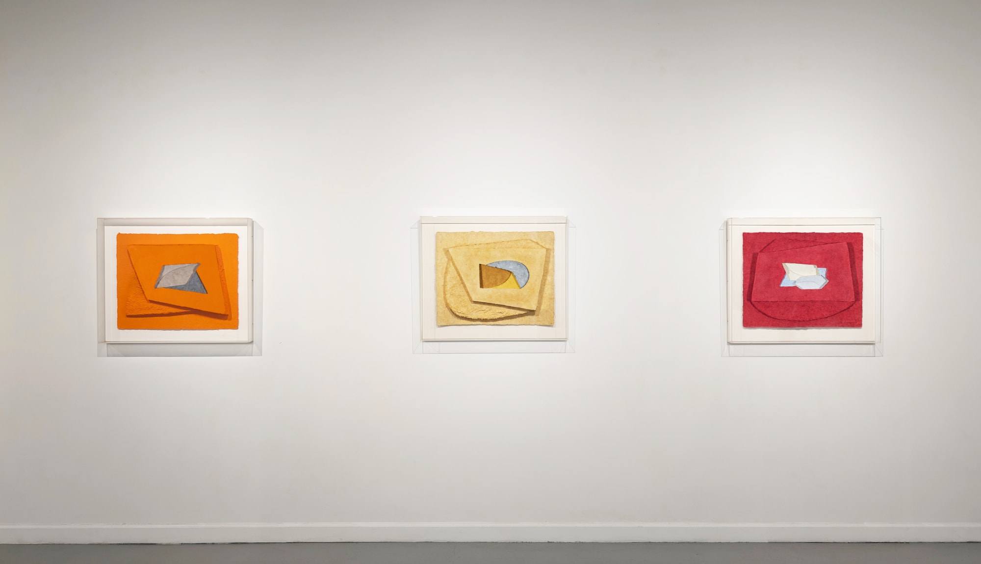 Installation view of our 2025 exhibition Charles Hinman: Paper Matters, 1980s at Westwood Gallery NYC