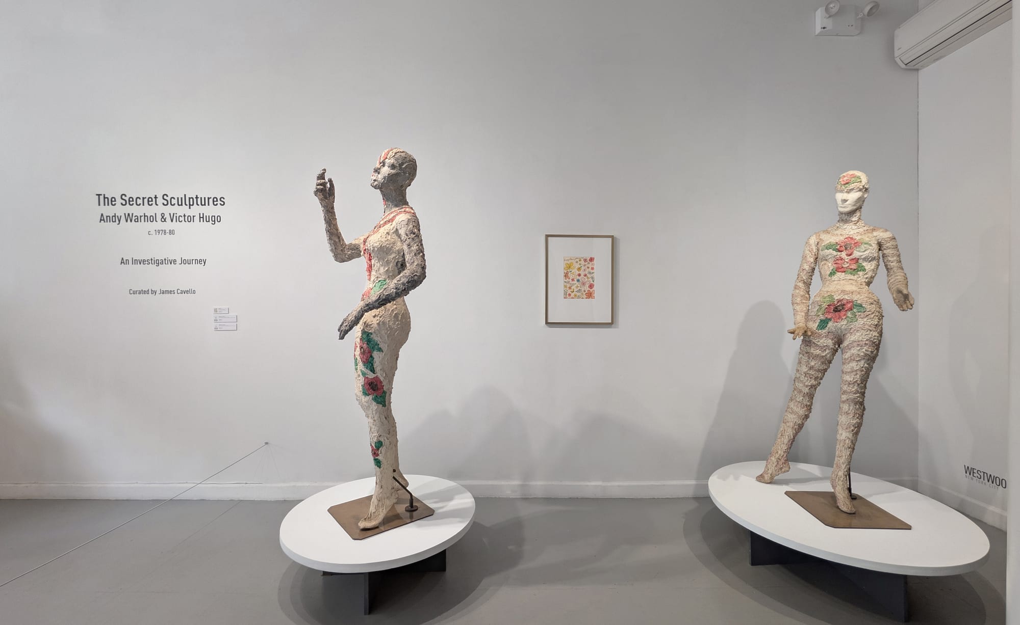 Installation view of our 2025 exhibition The Secret Sculptures of Andy Warhol & Victor Hugo: An Investigative Journey at Westwood Gallery NYC