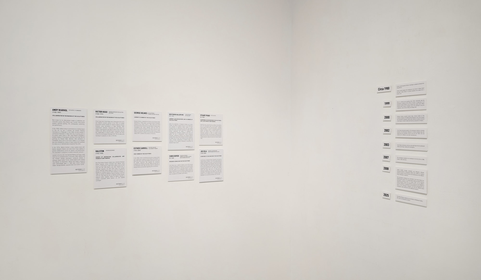 Installation view of our 2025 exhibition The Secret Sculptures of Andy Warhol & Victor Hugo: An Investigative Journey at Westwood Gallery NYC