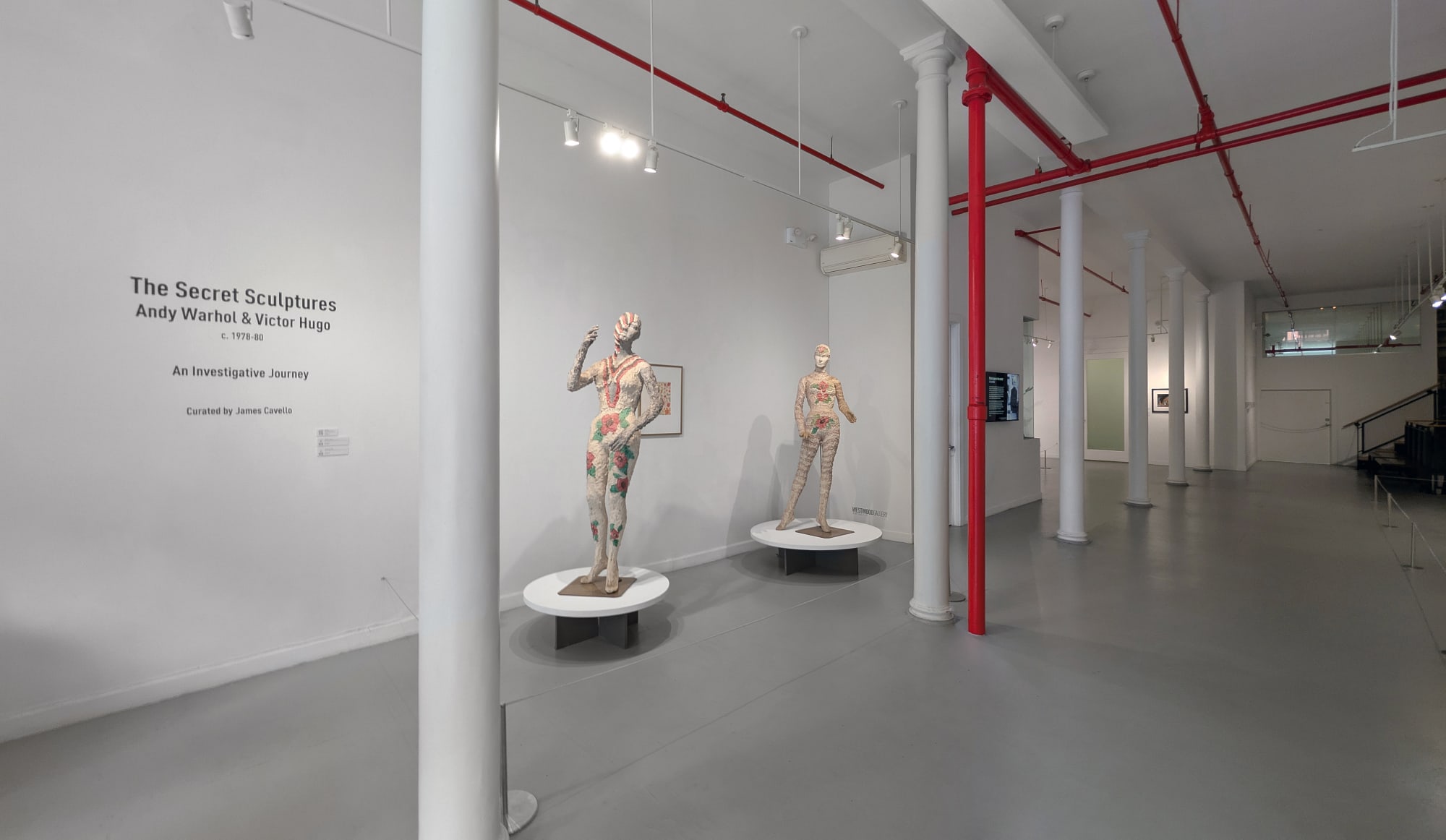 Installation view of our 2025 exhibition The Secret Sculptures of Andy Warhol & Victor Hugo: An Investigative Journey at Westwood Gallery NYC