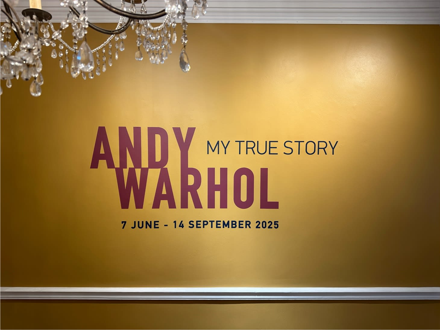 Installation view of 2025 exhibition 'Andy Warhol: My True Story' at Newlands House Gallery in Petworth, UK