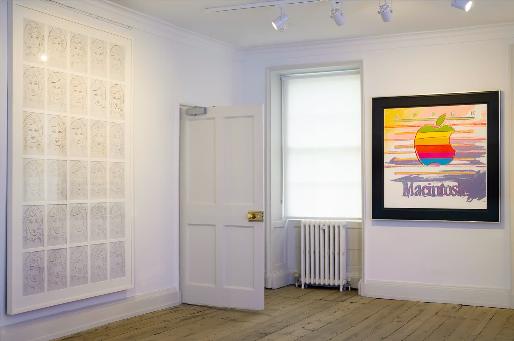 Installation view of 2025 exhibition 'Andy Warhol: My True Story' at Newlands House Gallery in Petworth, UK