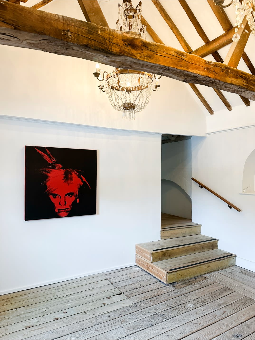 Installation view of 2025 exhibition 'Andy Warhol: My True Story' at Newlands House Gallery in Petworth, UK