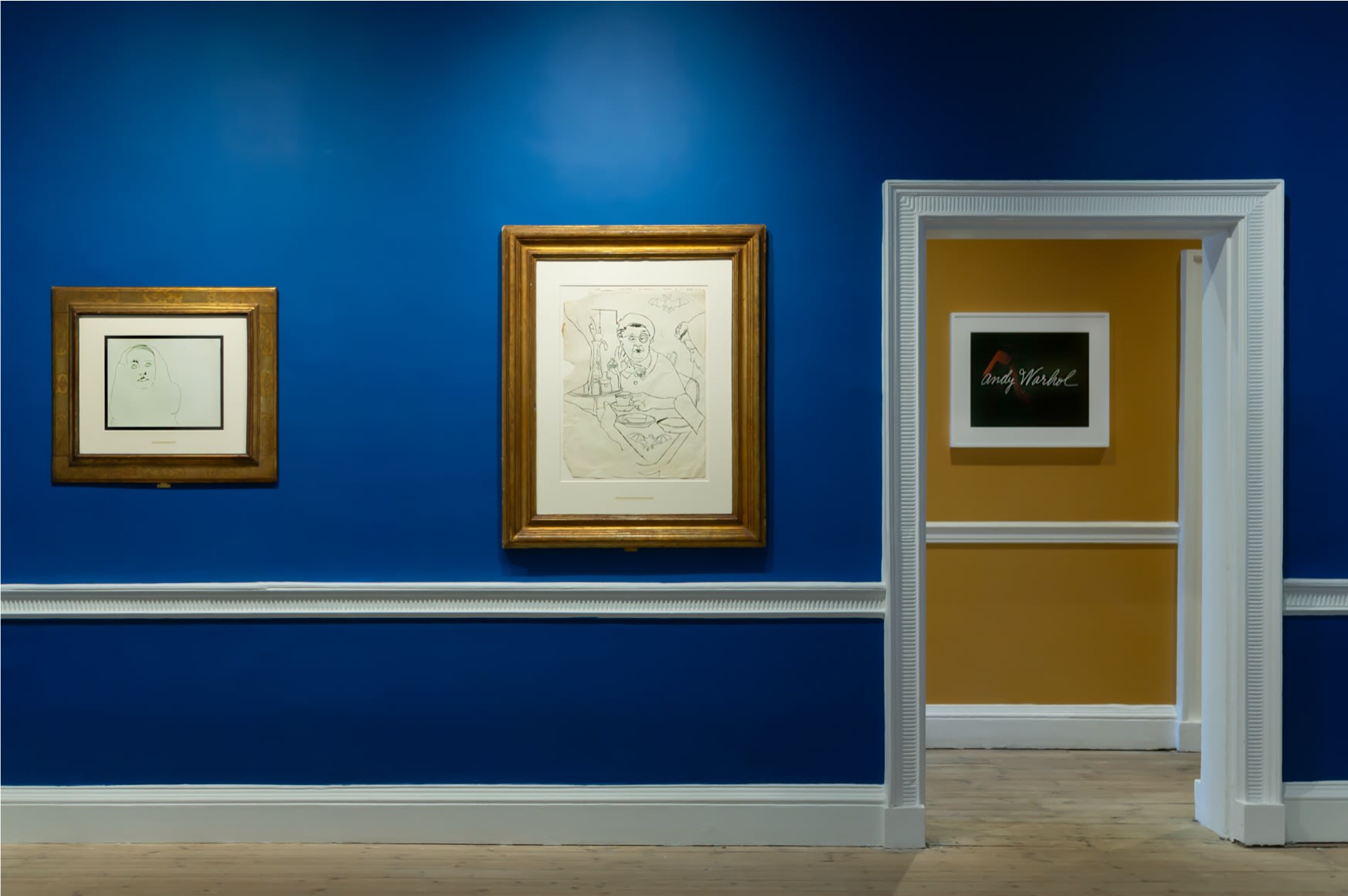 Installation view of 2025 exhibition 'Andy Warhol: My True Story' at Newlands House Gallery in Petworth, UK