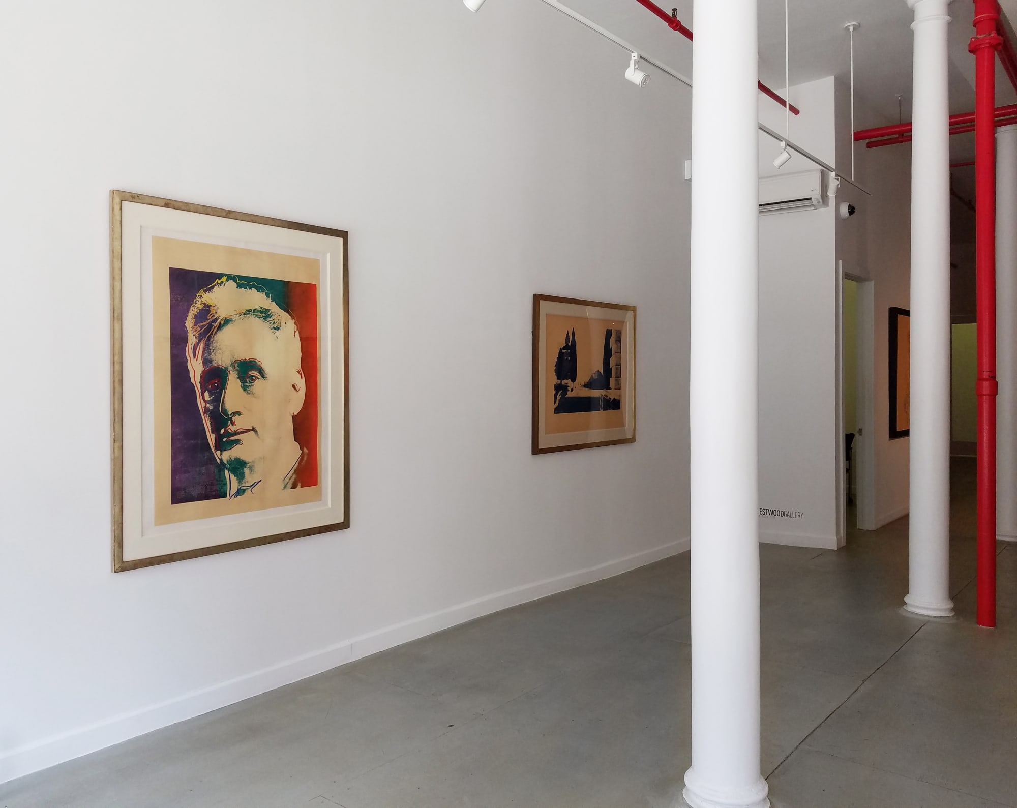 Installation view of 2018 exhibition, Andy Warhol: Unique Studio Screenprints, at Westwood Gallery NYC
