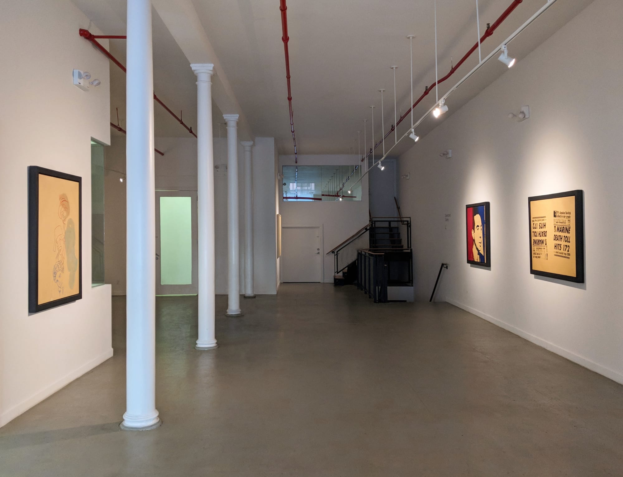 Installation view of 2018 exhibition, Andy Warhol: Unique Studio Screenprints, at Westwood Gallery NYC