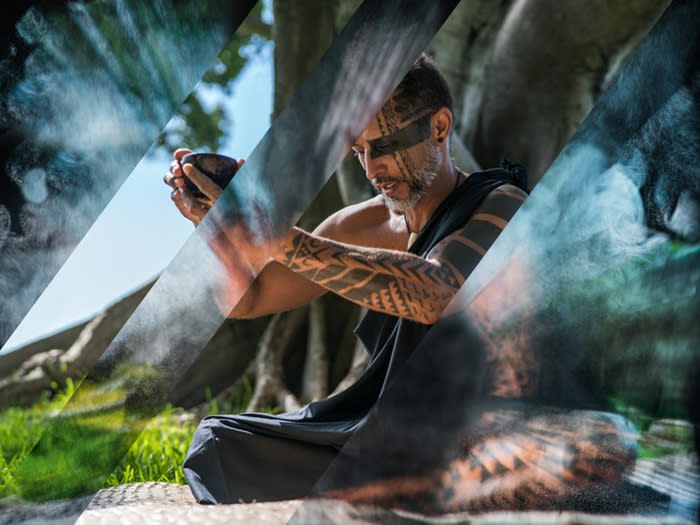 Taiji Terasaki, Tattoo high priest: kahuna ka uhi kelilokalani makua performs kava ceremony, 2017
