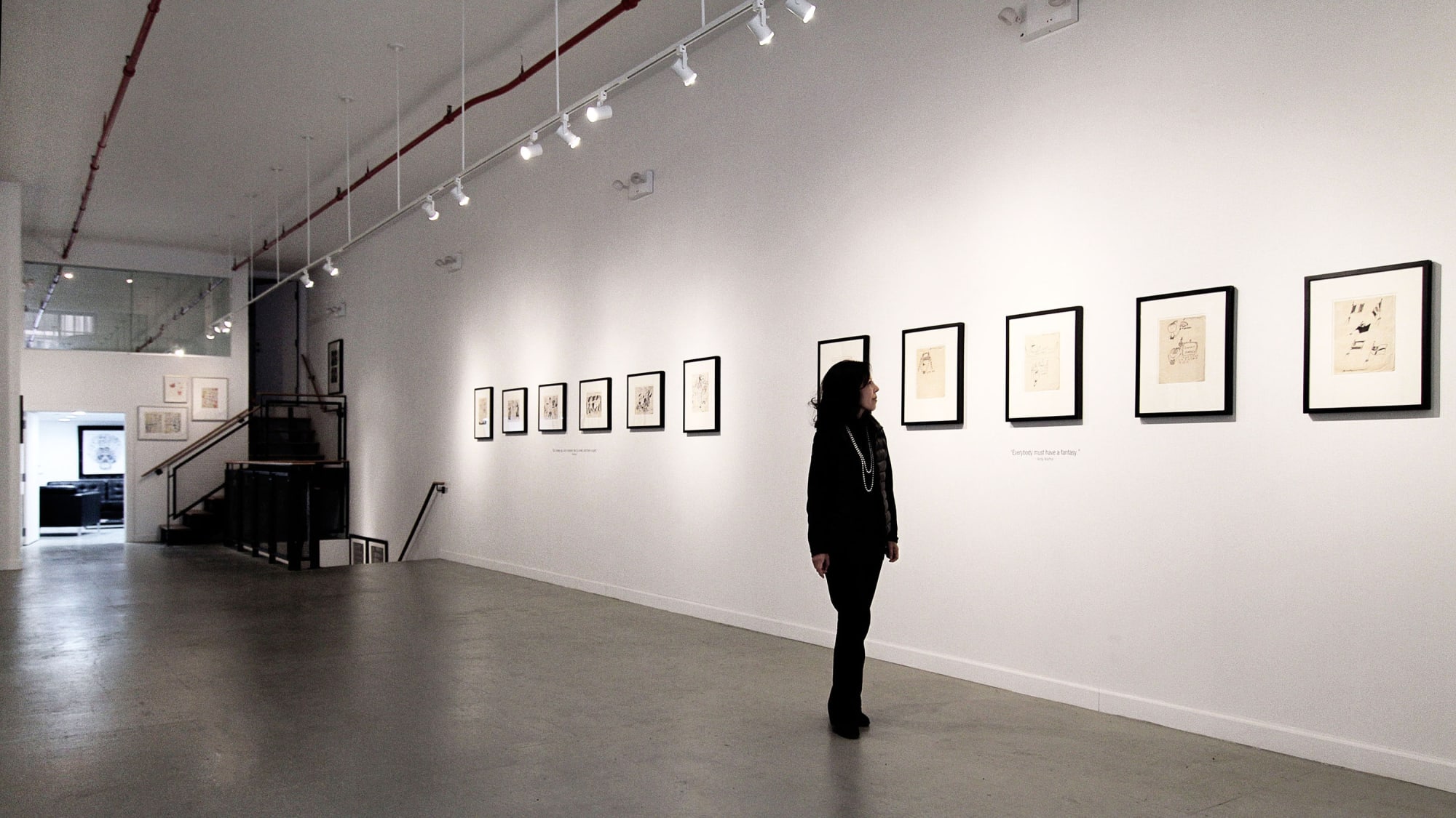 Installation view of 2016 exhibition Andy Warhol: Drawn to Dance at Westwood Gallery NYC