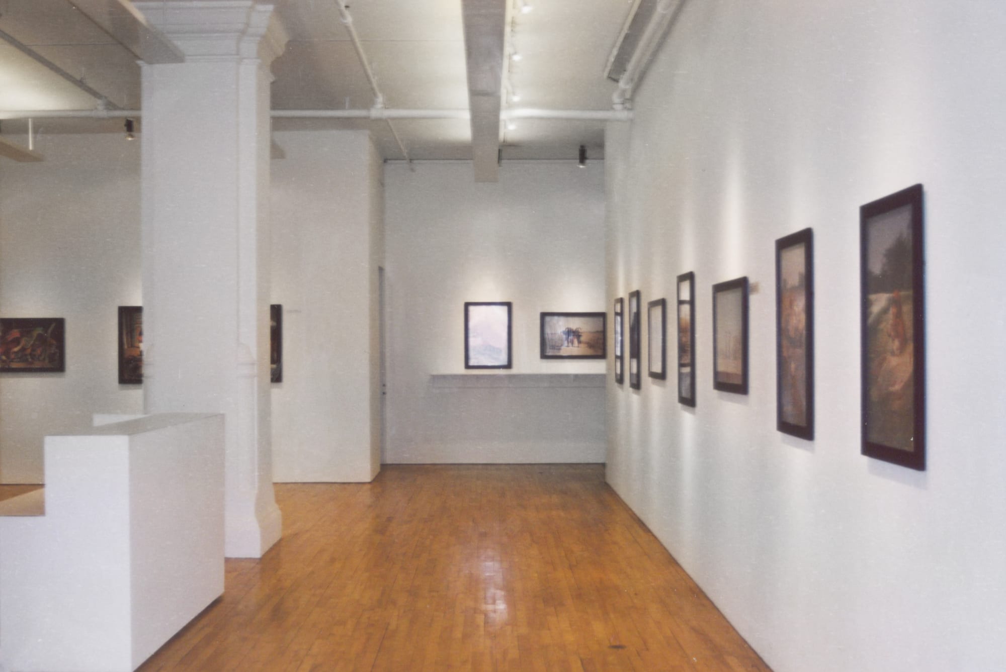 Installation View of 2002 exhibition 'Hajira Ahmad: Women of the Sindh' at Westwood Gallery NYC