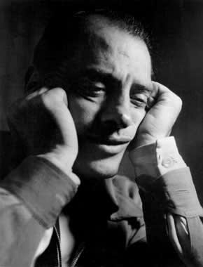 Black and white close up photograph of Luis Bunuel