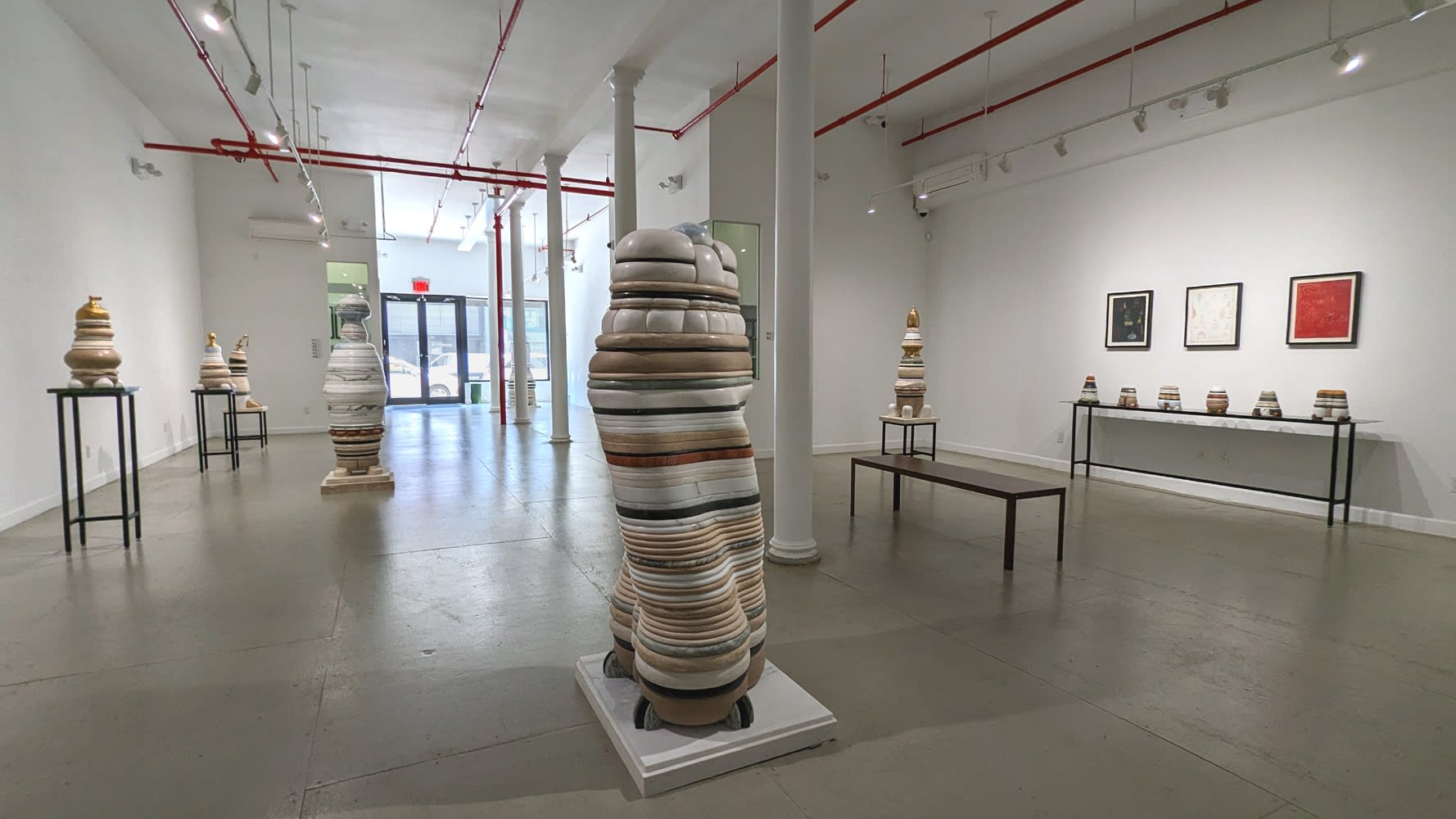 Installation view of Don Porcaro: Time Will Tell at Westwood Gallery NYC 2023