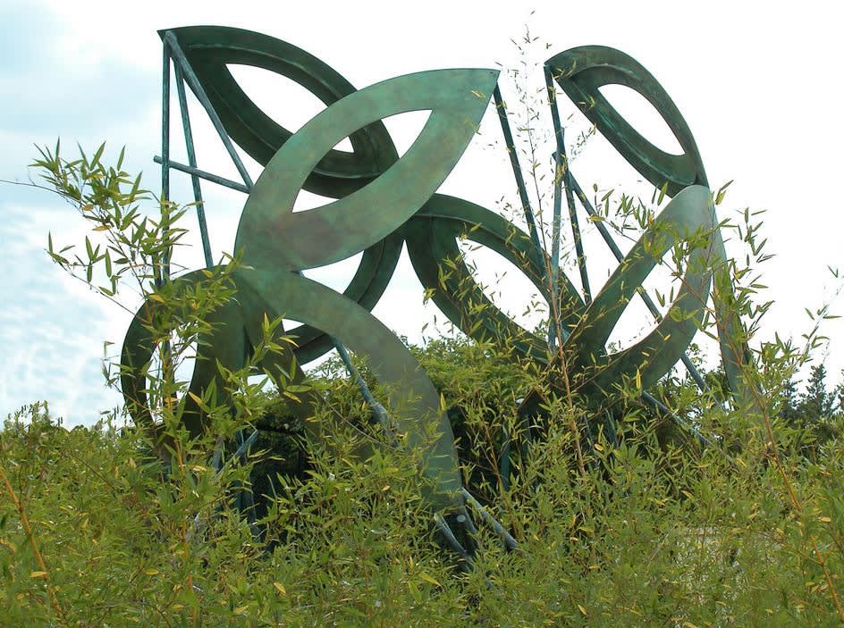 Green outdoor sculpture
