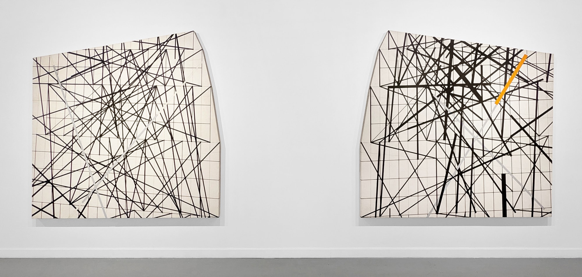 Will Insley, Hinge Space Wall Fragment 93.12, 1993 [LEFT]; Wall Fragment No. 93.11, 1993 [right]