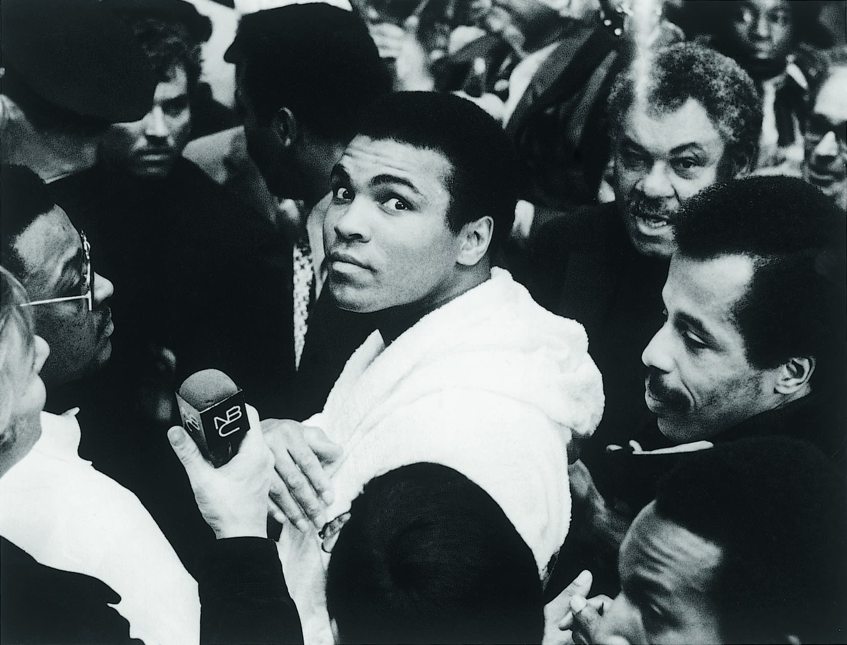 Alf Kumalo, Muhammad Ali at a match against Joe Frazier in New York, 1971