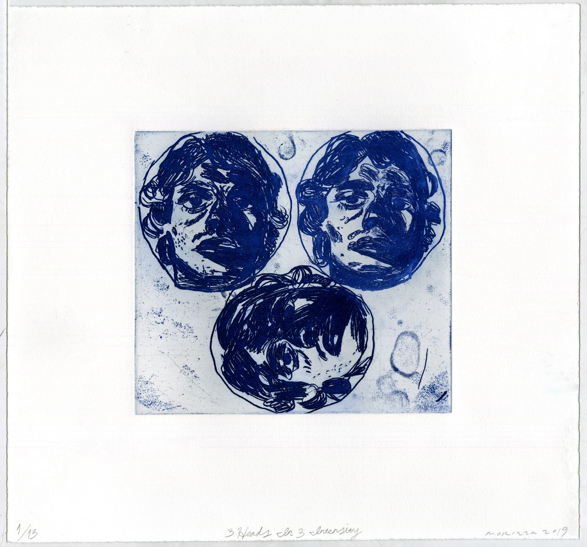 MORTEZA KHAKSHOOR, 3 Heads In 3 Intensity, 2019