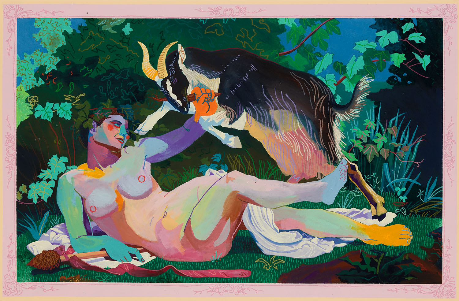 ANDY DIXON, Bacchante Goat Painting, 2018