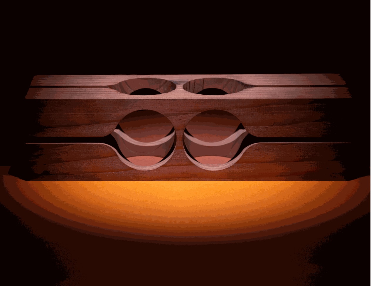 A piece of carved wood