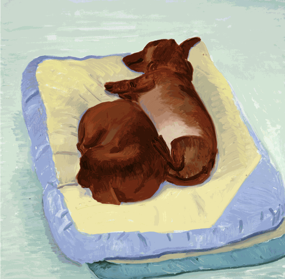 Dog Painting 22, 1995 Oil on canvas 28" x 29"