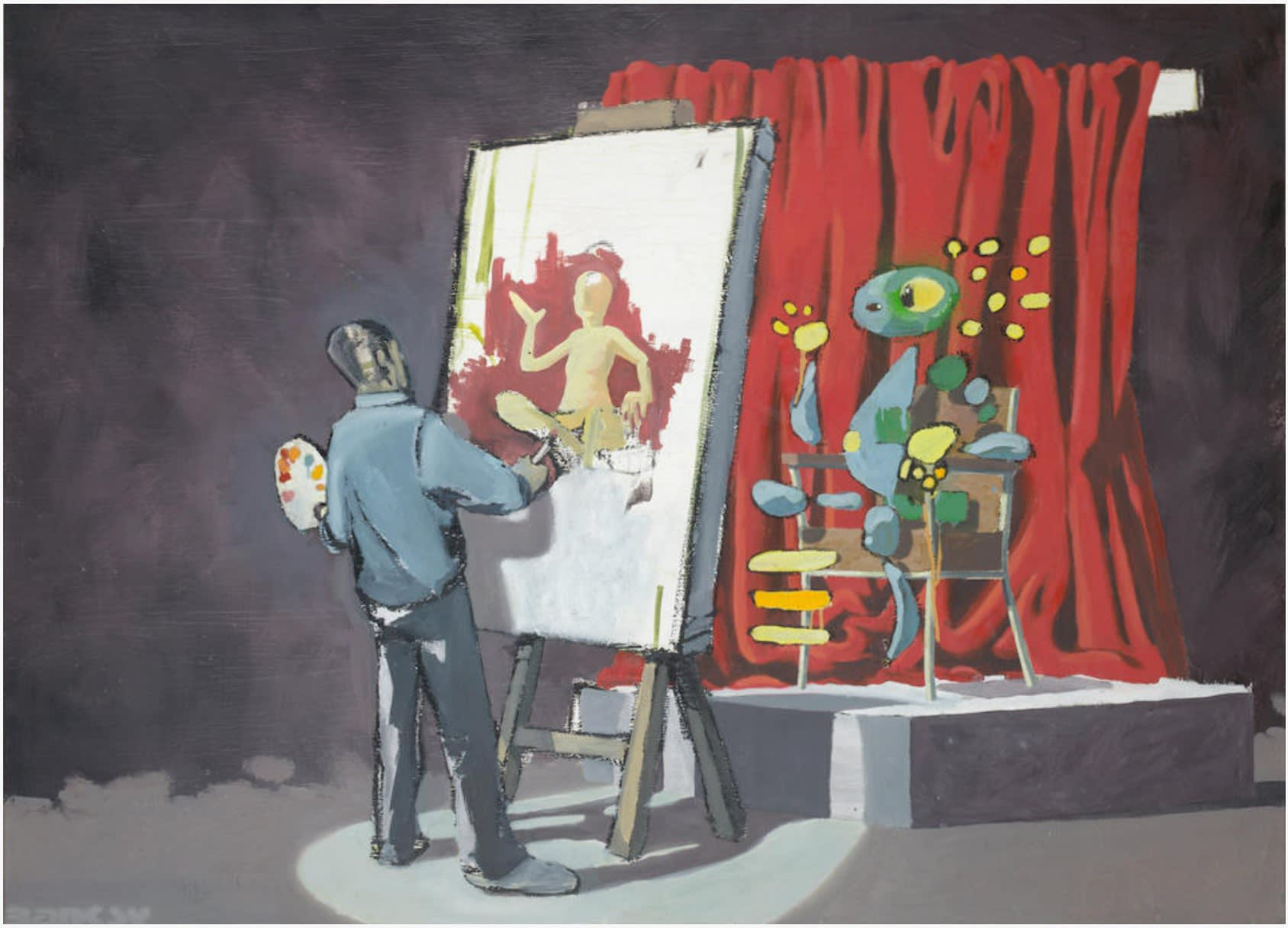 Portrait of An Artist, 1998 Oil on Canvas 100cm x 141cm