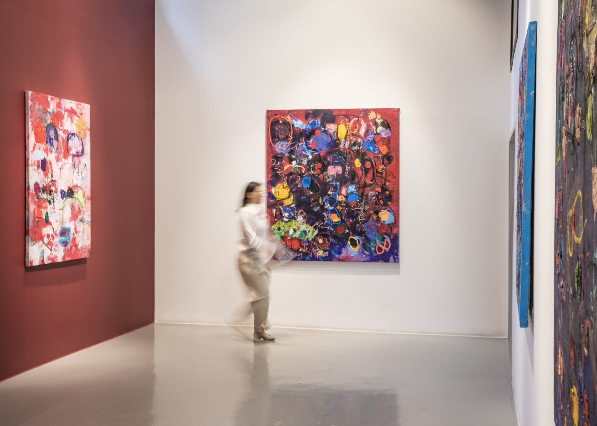 View of Fragments of the Unknown, Taher Jaoui's solo exhibition at GALERIE FARAH FAKHRI. Abidjan. Ivory Coast