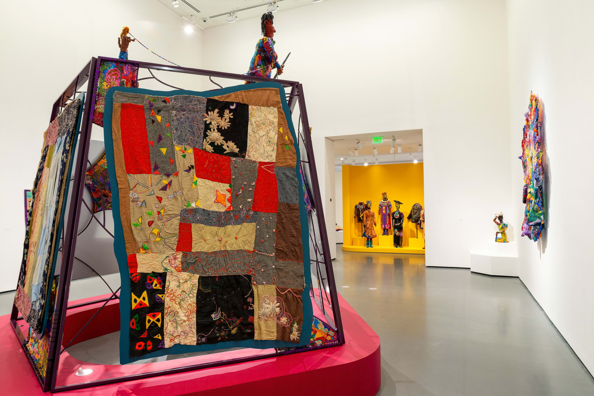 Installation view of "Joyce J. Scott: Walk a Mile in My Dreams" at the Baltimore Museum of Art, MD. Photo: Mitro Hood for the BMA.