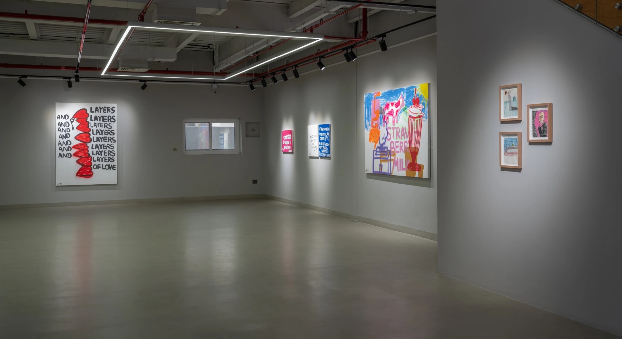 Installation view of Chill: Summer in the City (2022) at Aisha Alabbar Gallery, Dubai, UAE