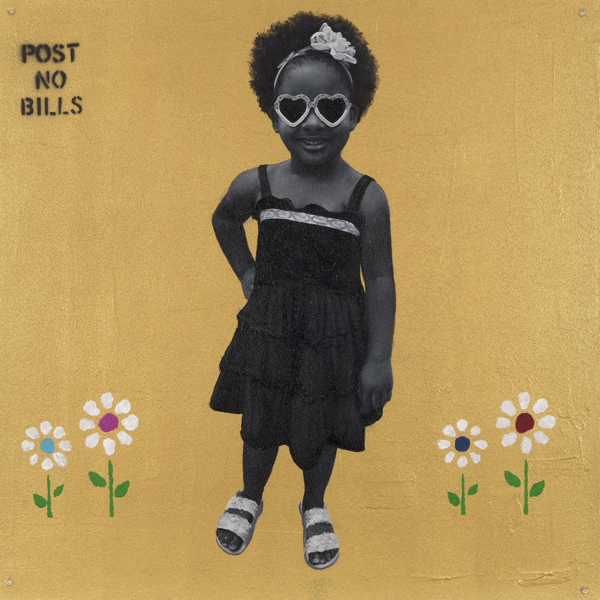 Guy Stanley Philoche Golden Girls, 2024, Acrylic on paper, 89 x 89 cm ( 35 x 35 in)