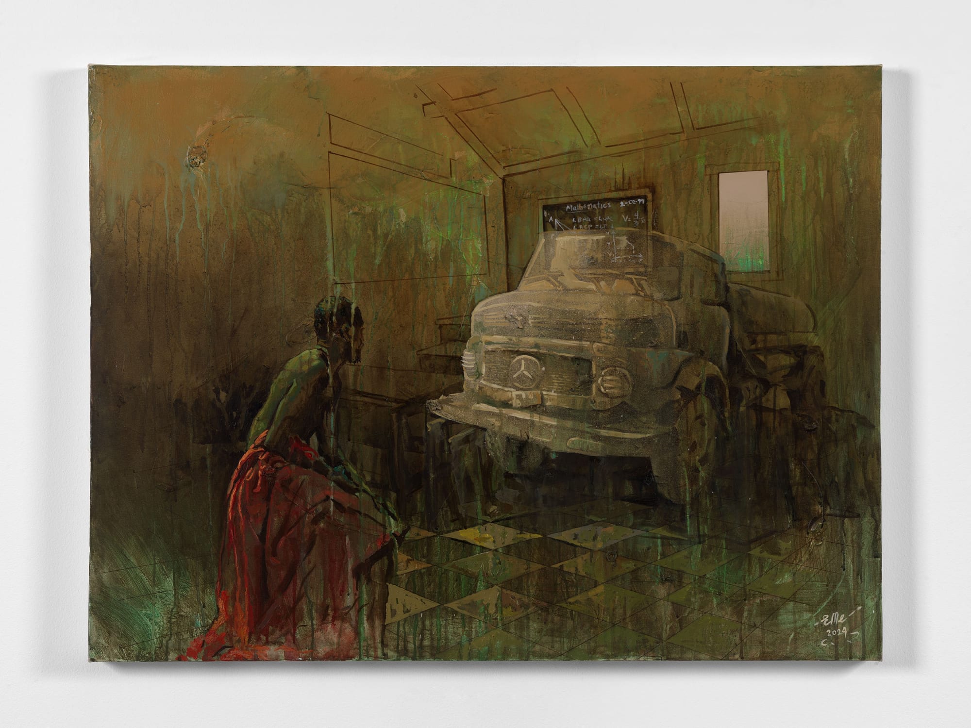 White Elephant , 2024 Acrylic and Oil on Canvas 76.2 x 101.6 cm 30 x 40 in