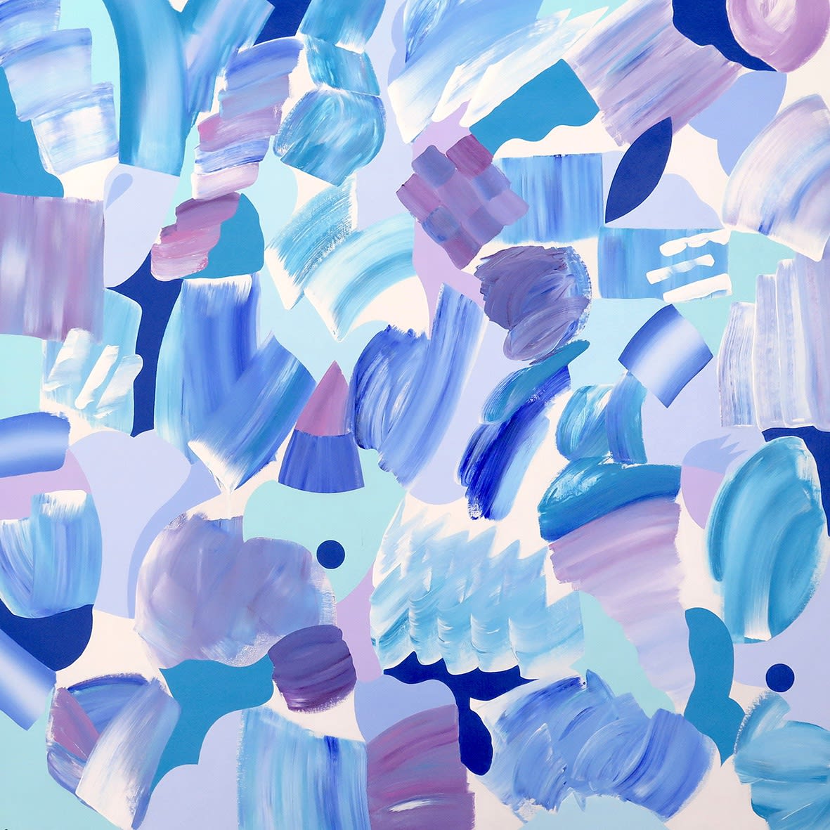 Blue Rhythm I 2021 120x120cm acrylique sur lin / acrylic on linen