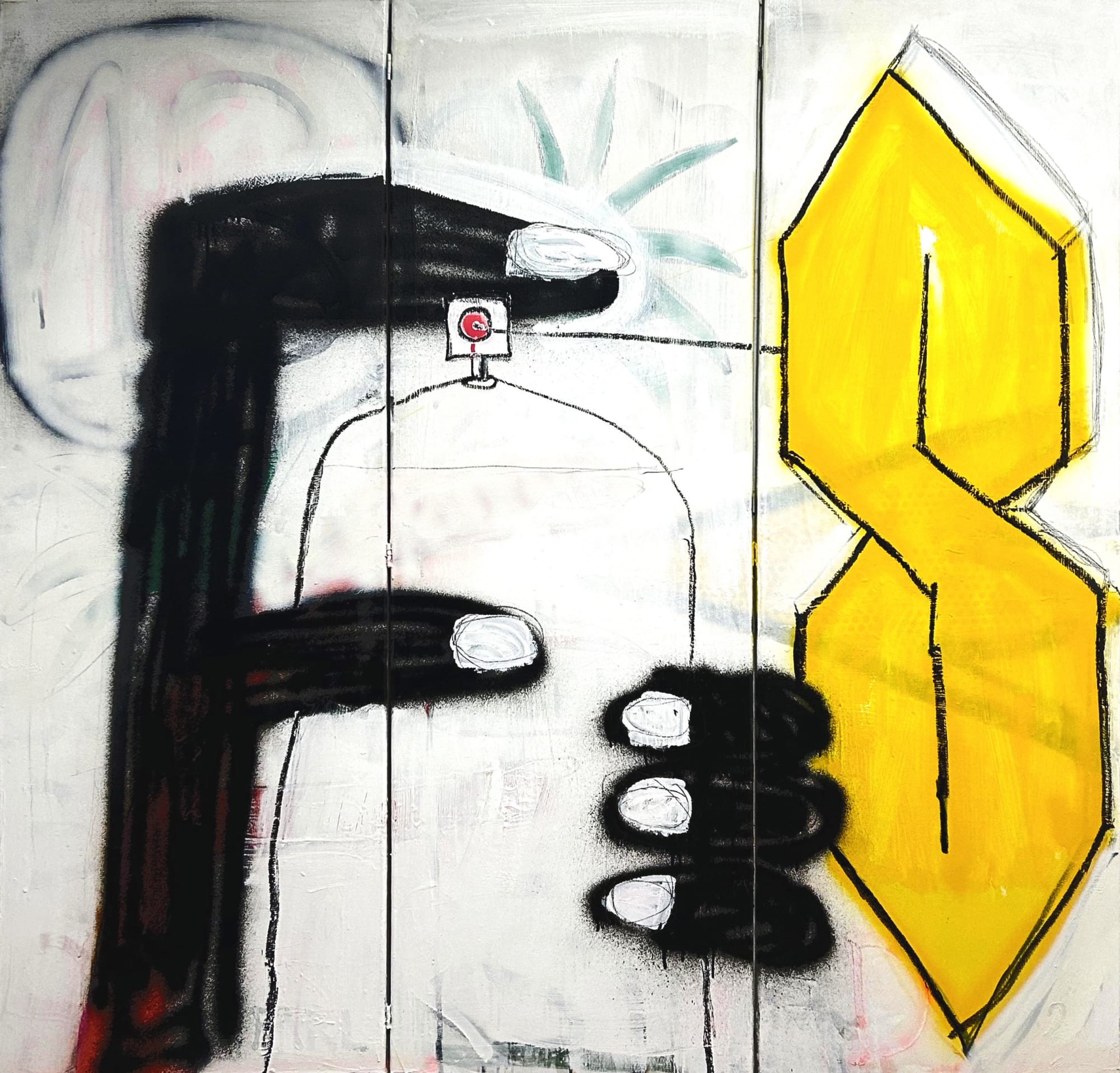 FINITO, 2024 150 x 150 cm (triptyque / triptych) acrylique sur bois acrylic on wood