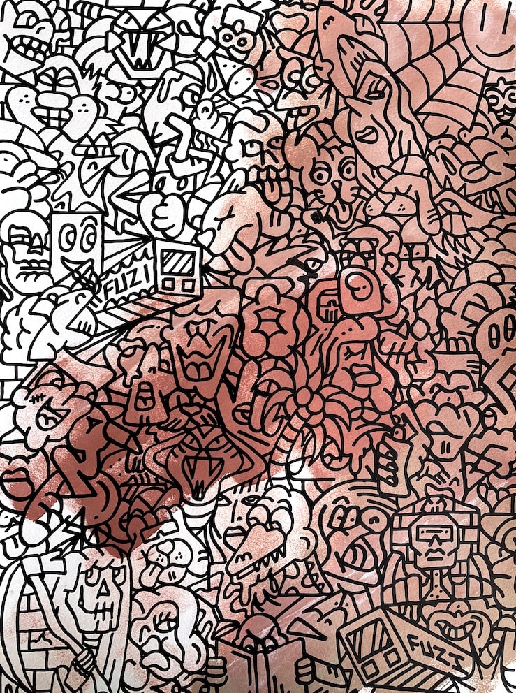 Earth Tangles, 2024 61 x 45,7 cm technique mixte sur papier Canson 300g mixed media on Canson 300 gsm paper 2 000 €