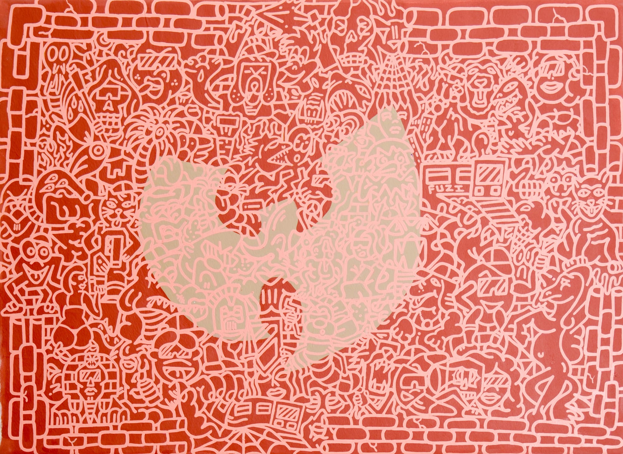 Concret Wu, 2024 107 x 147 cm technique mixte sur toile mixed media on canvas