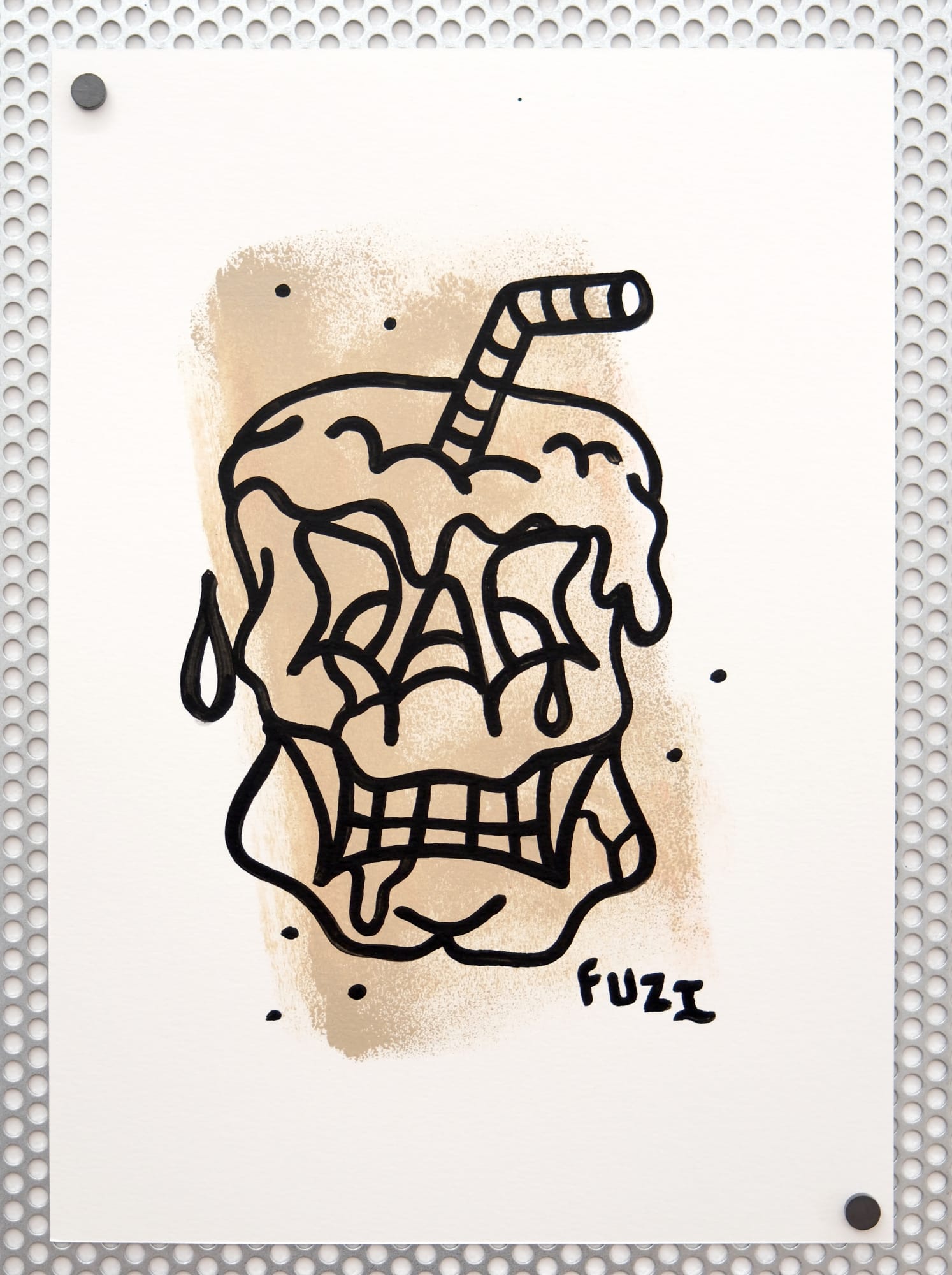 Happy hour, 2024 29,7 x 21 cm technique mixte sur papier Canson 300g mixed media on Canson 300 gsm paper 900 €