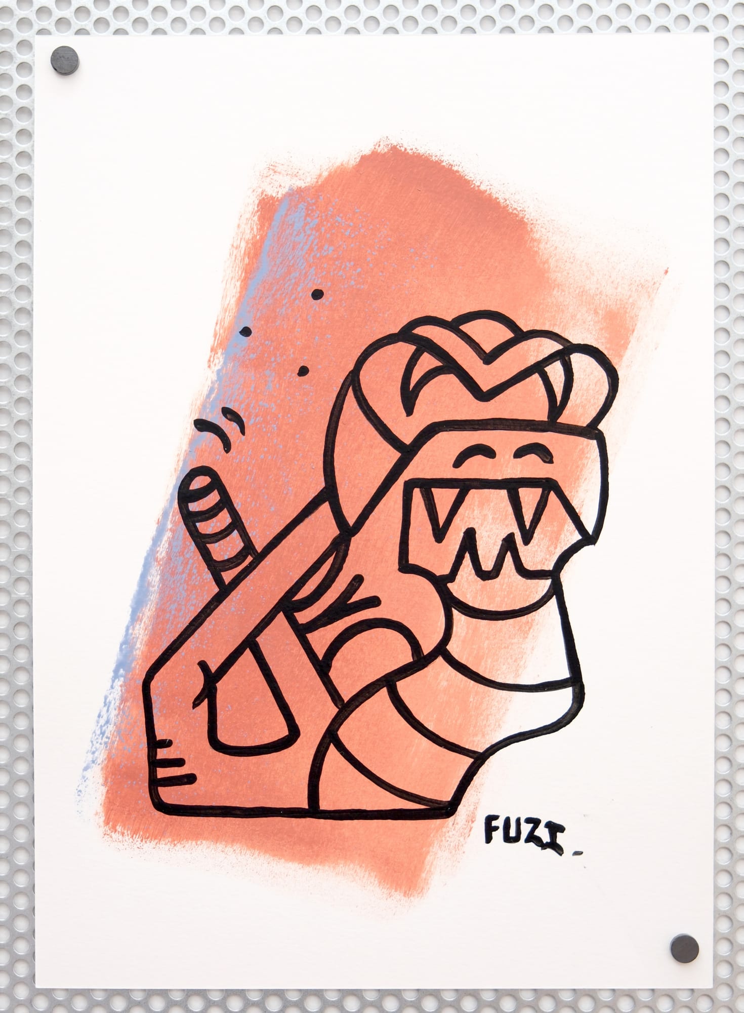 Venin, 2024 29,7 x 21 cm technique mixte sur papier Canson 300g mixed media on Canson 300 gsm paper 900 €