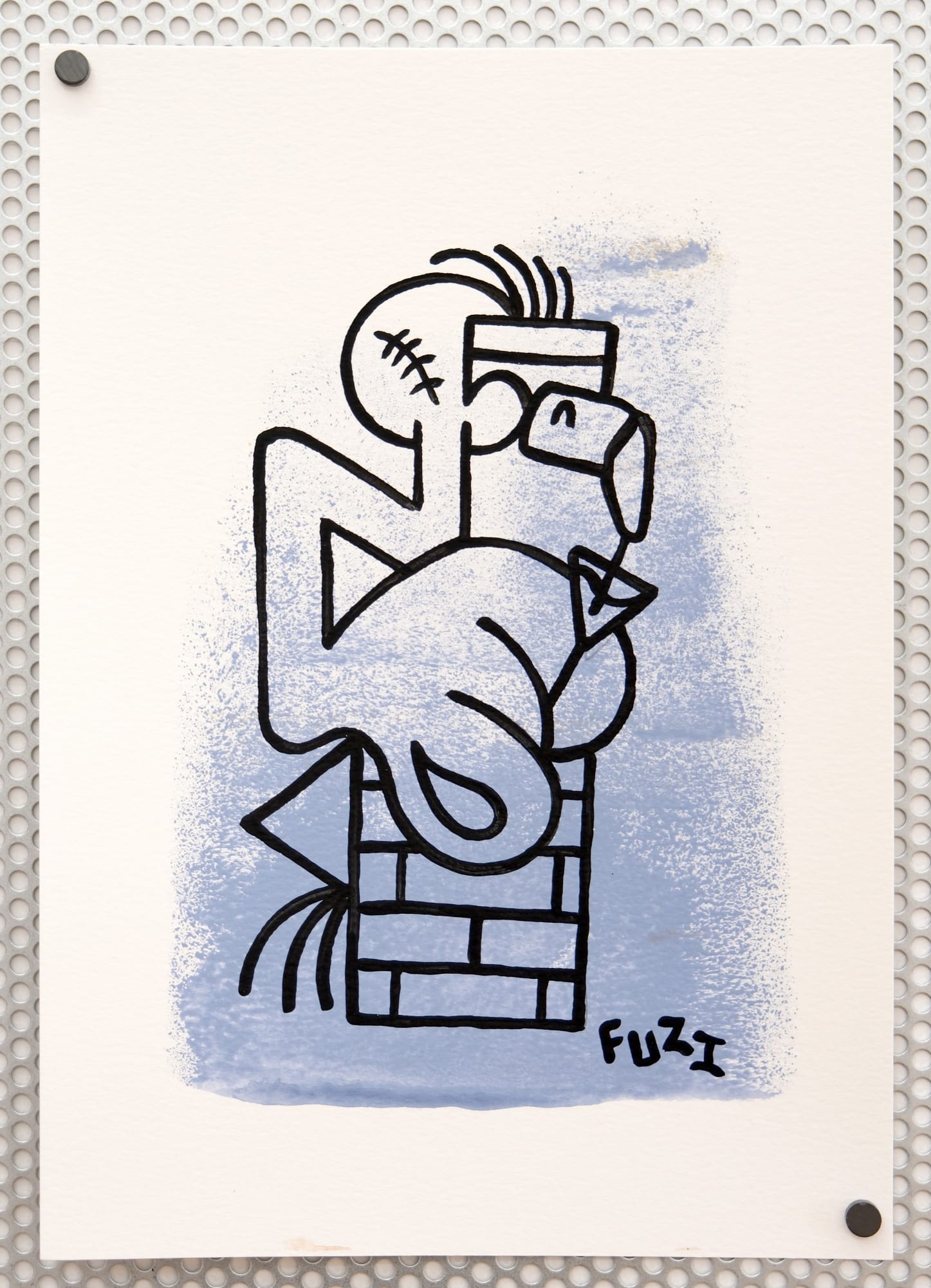 Flanerie, 2024 29,7 x 21 cm technique mixte sur papier Canson 300g mixed media on Canson 300 gsm paper 900 €