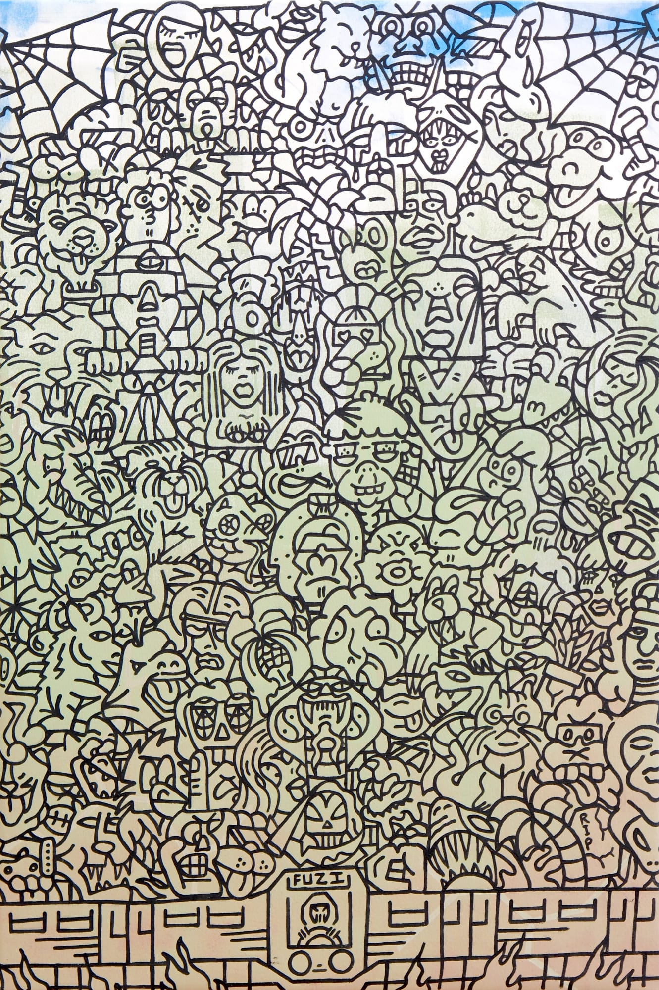 Fissures, 2024 130 x 100 cm technique mixte sur toile mixed media on canvas