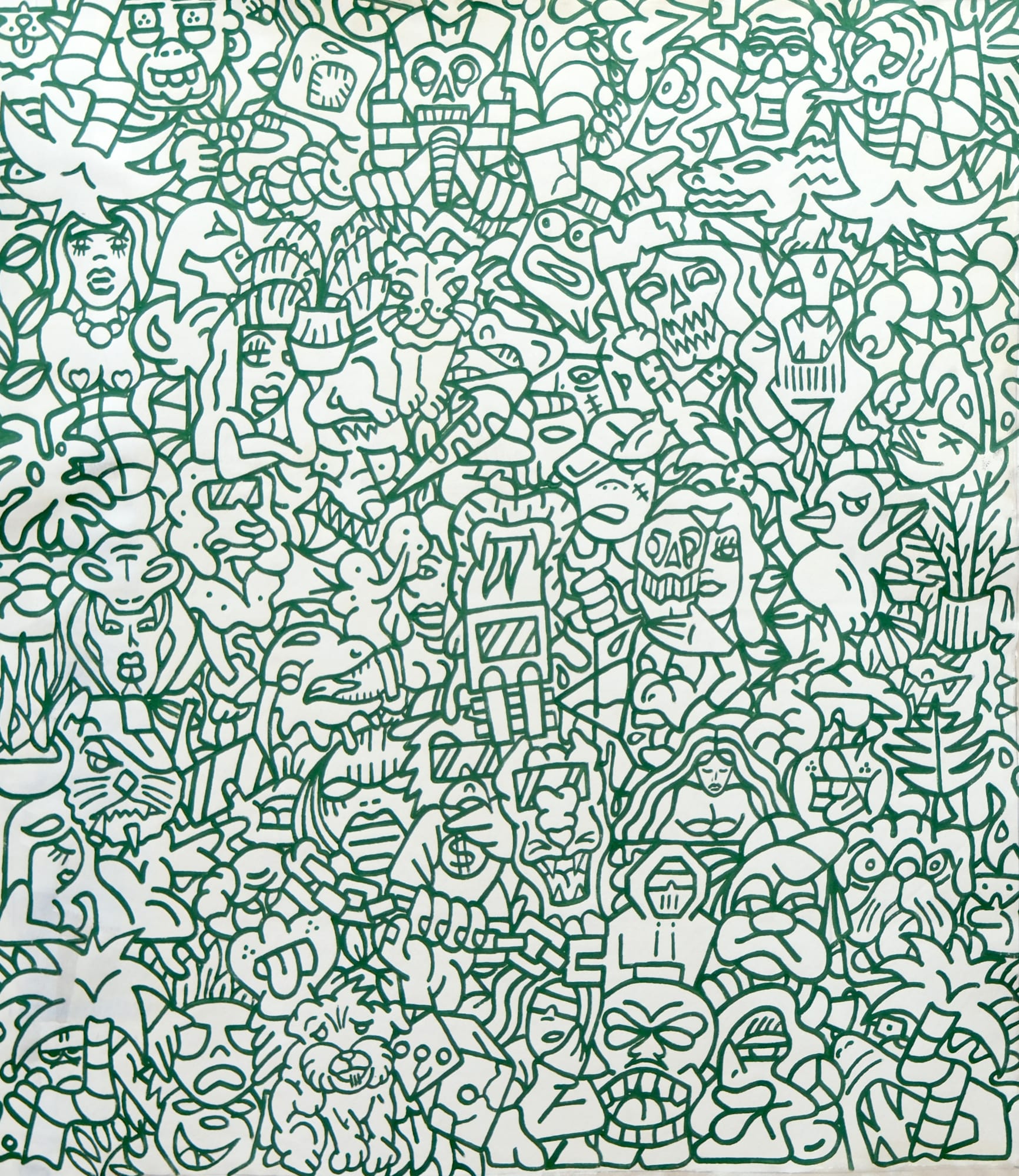 Tropicalism, 2024 120 x 110 cm technique mixte sur toile mixed media on canvas