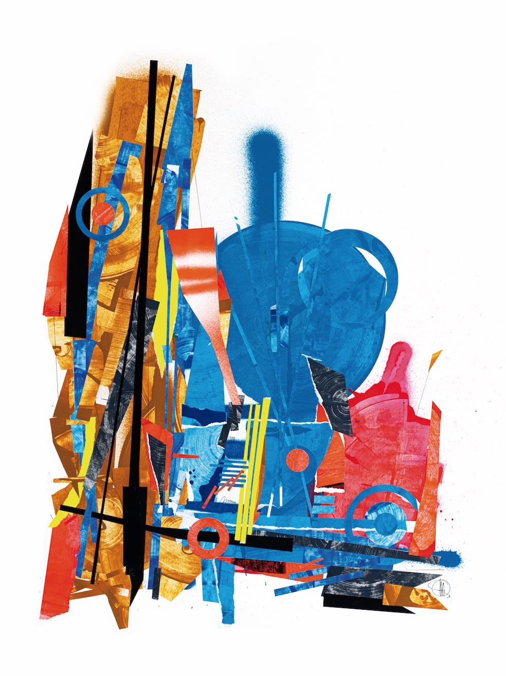 Wild Paper part 3 80 x 60 cm, 2023 Mixed media on paper Technique mixte sur papier