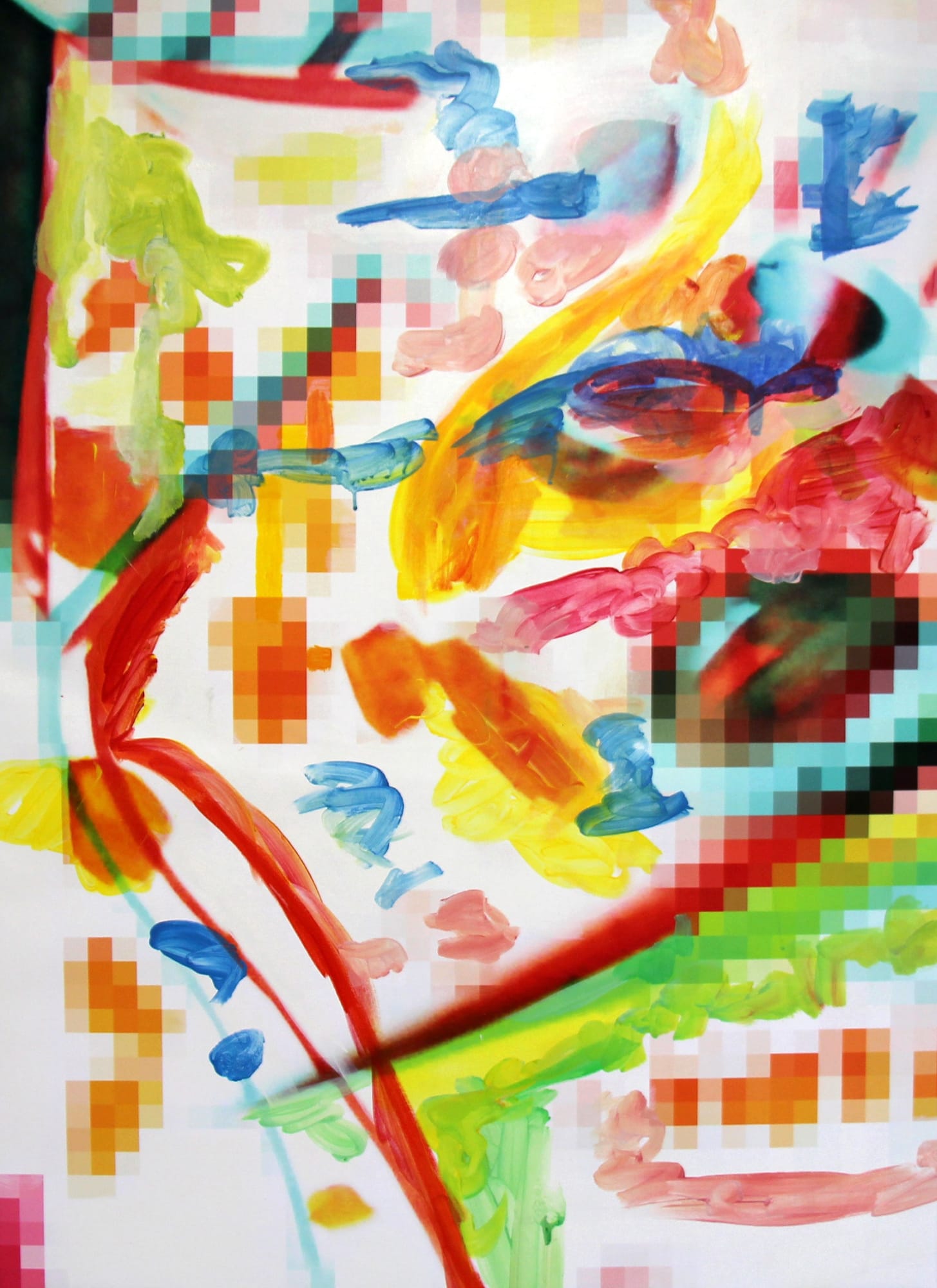 Rétine Rapide, fond rétinien 110x80cm, 2022 tirage pigmentaire et acrylique sur toile Hahnemühle pigment print and acrylic on Hahnemühle canvas