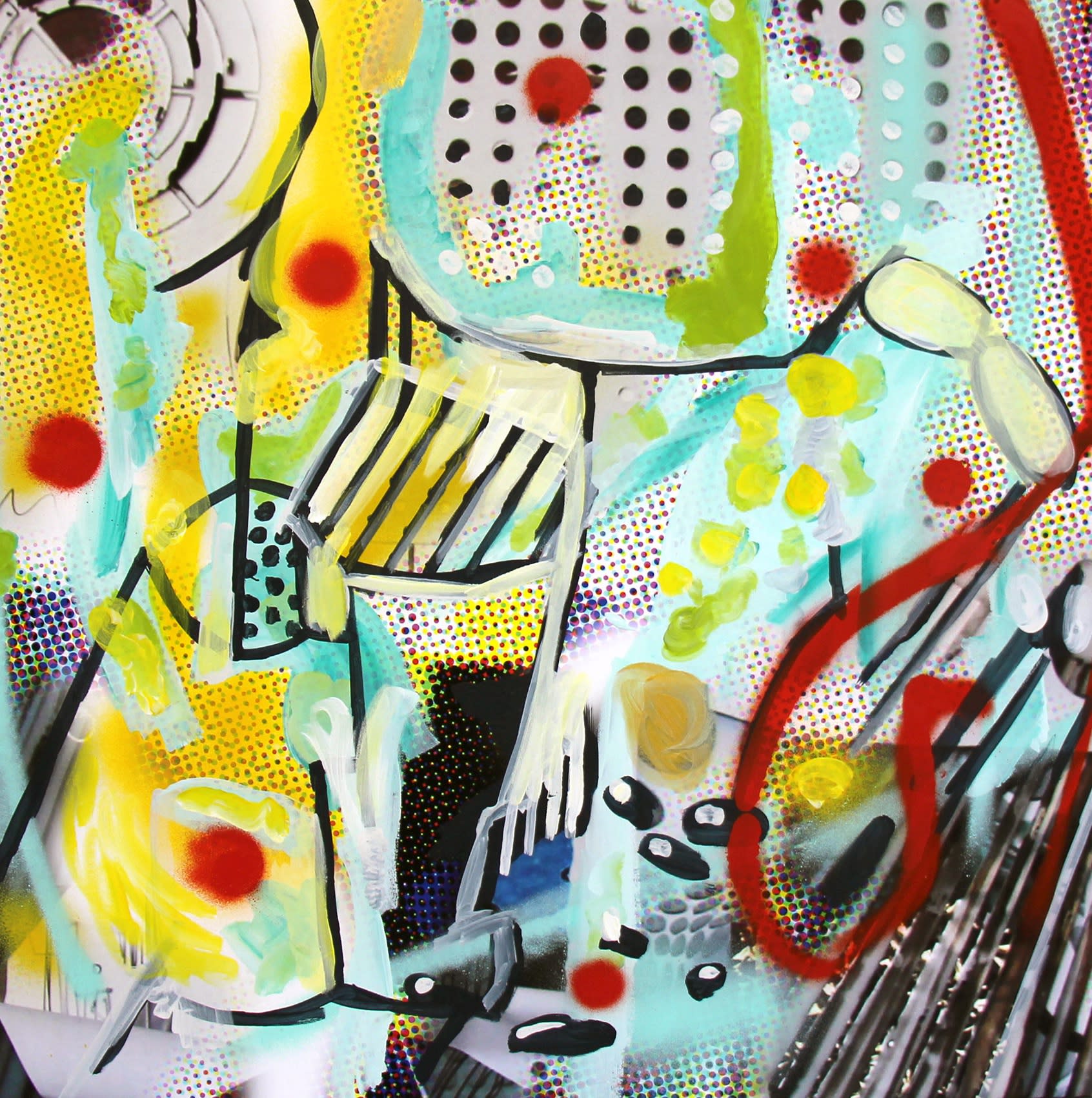 Corpusculaire et ondulatoire 80x80cm, 2022 tirage pigmentaire et acrylique sur toile Hahnemühle pigment print and acrylic on Hahnemühle canvas