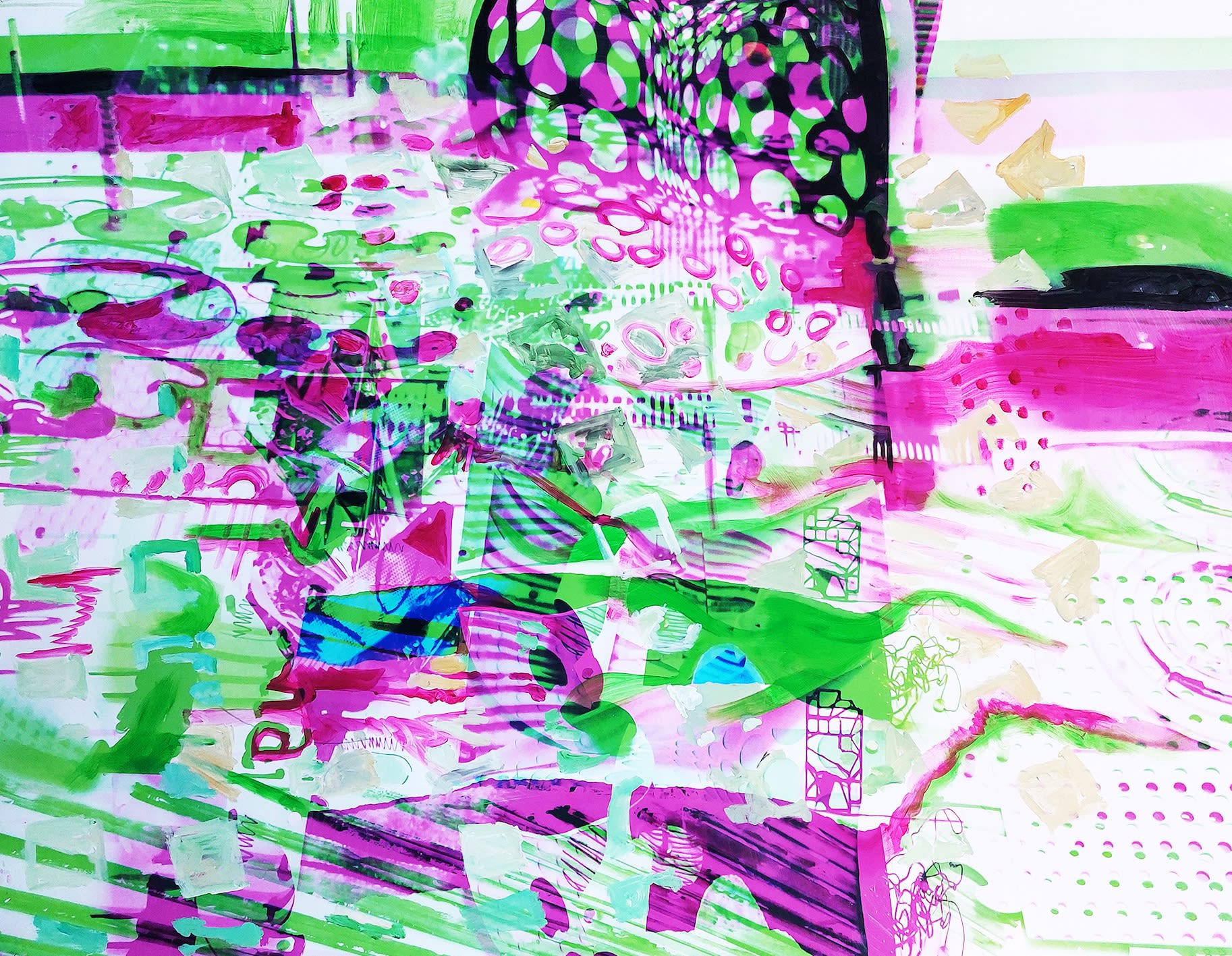 Rien ne sera comme avant (A) 132x168cm, 2022 tirage pigmentaire et acrylique sur toile Hahnemühle pigment print and acrylic on Hahnemühle canvas